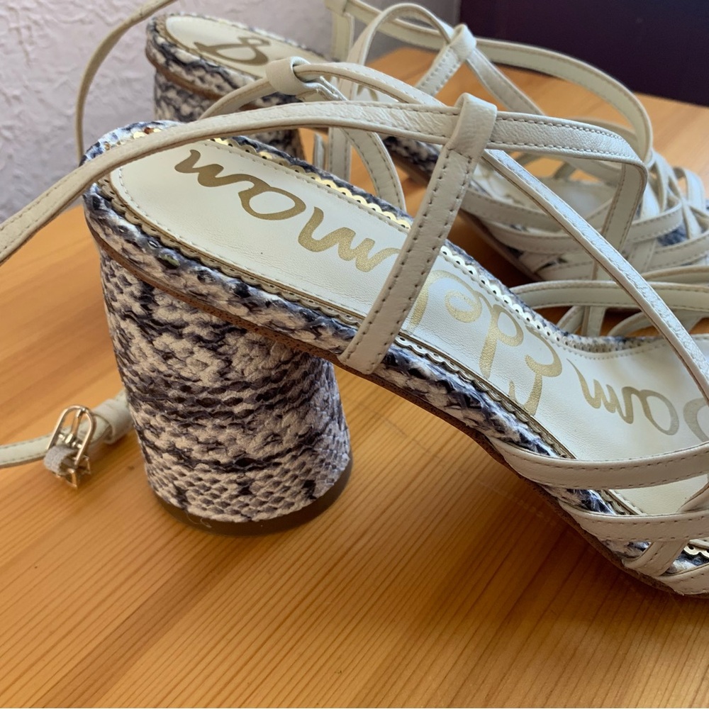 Sam Edelman Daffodil Strappy Heels Python Snake P… - image 4